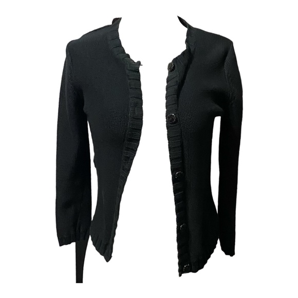 Easel cotton blend retro cropped style cardigan - Picture 11 of 16